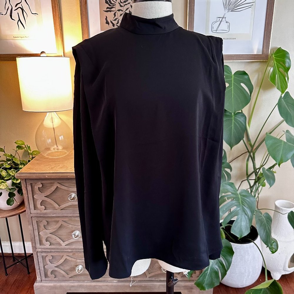 H&M Black Long Sleeve Blouse